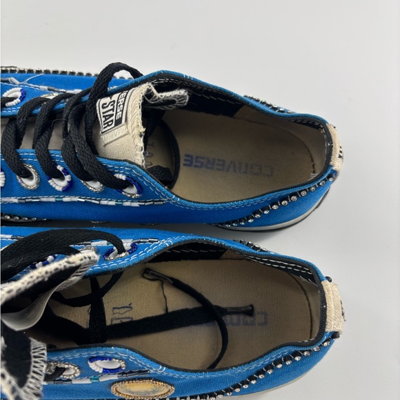 Converse All Star Low Top Bedazzled Skate Shoes Men’s Size 8 135529C Blue Black - Picture 9 of 11